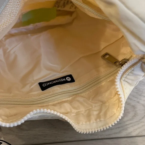 Cream Quilted Shoulder Bag - Picture 4 of 6